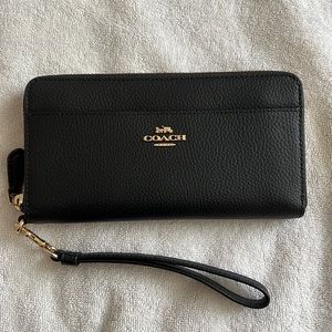 Coach Zip Wristlet Wallet with Strap